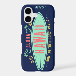 Hawaiian Surfer custom monogram phone cases
