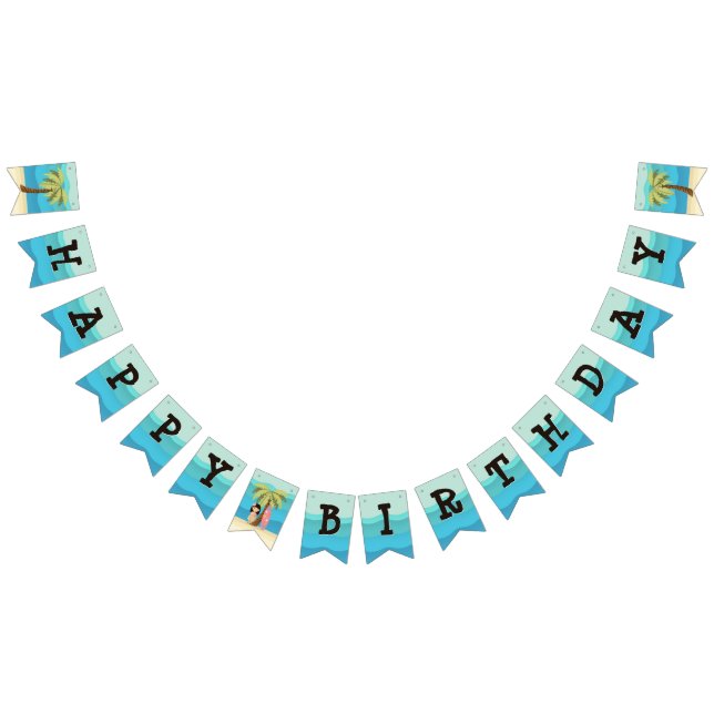 Hawaiian Surfer Girl Bunting (All)