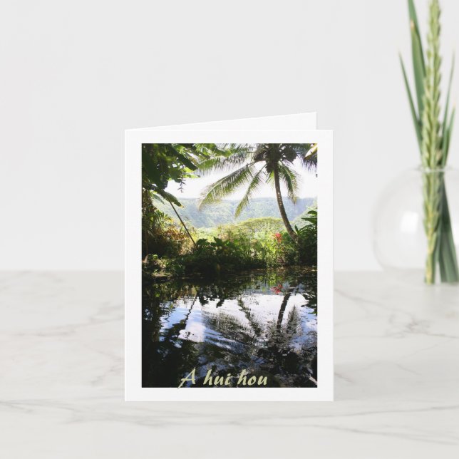 Hawaiian Sympathy Thank You from the Family Card (Front)