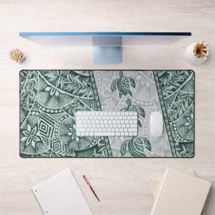 Hawaiian Tapa and Honu Desk Mat