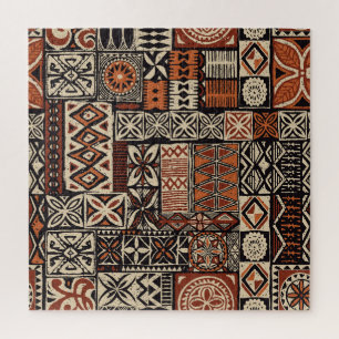 Hawaiian Tapa: Tribal Patchwork Jigsaw Puzzle