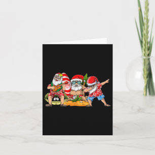 Hawaiian Three Gnomes Christmas In July Summer Vac Card