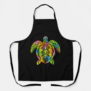 Hawaiian Tie Dye Sea Turtle, Hawaii for women men Apron
