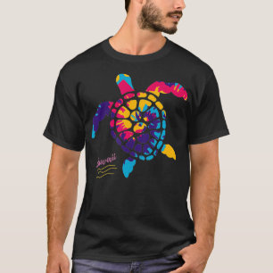 Hawaiian Tie Dye Sea Turtle Hawaii Souvenir Gift T-Shirt