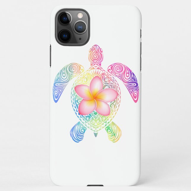 Hawaiian Tie Dye Sea Turtle T-shirt iPhone Case (Back)
