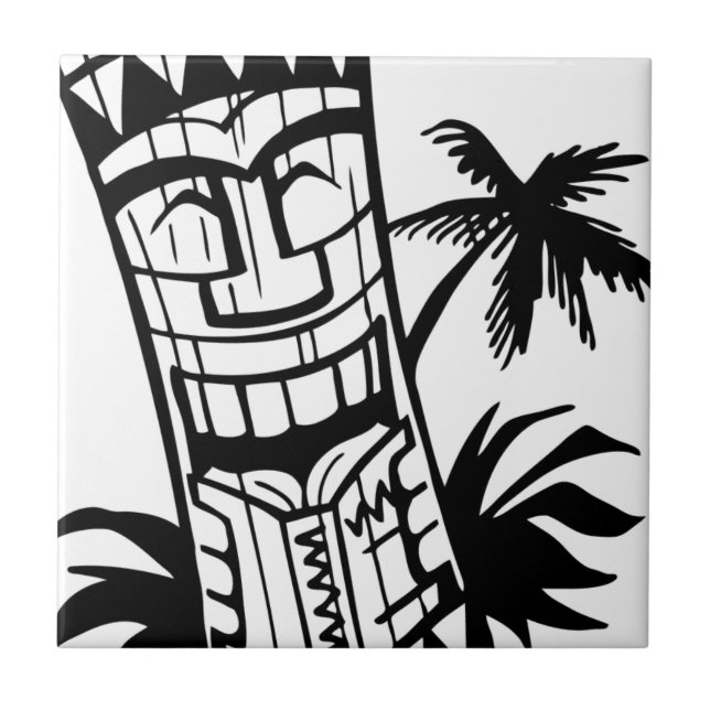 HAWAIIAN TIKI BAR ART TILE (Front)