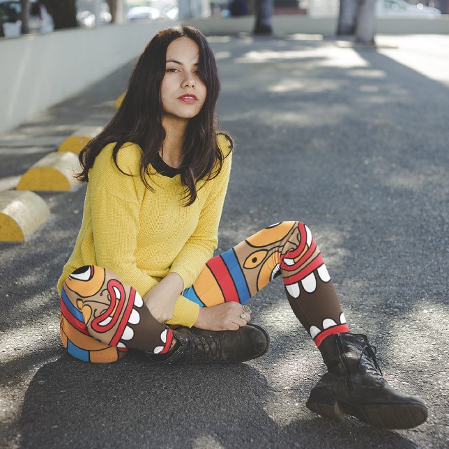 Hawaiian Tiki Capri Leggings (Creator Uploaded)