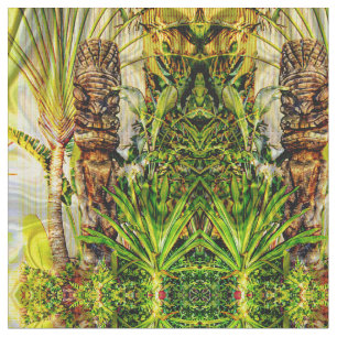 Hawaiian Tiki Fabric