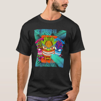 Hawaiian Tiki Mask Luau Party Polynesian Statue To T-Shirt