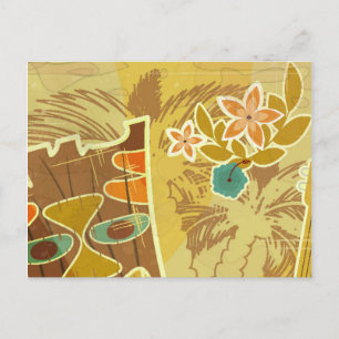 Hawaiian Tiki Mask Postcard
