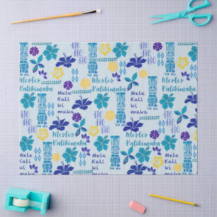 Hawaiian Tiki Mele Kalikimaka 2 Tissue Paper