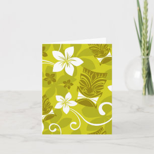 Hawaiian Tiki Pattern Note Cards
