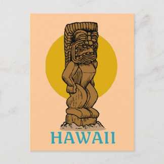 Hawaiian Tiki Postcard