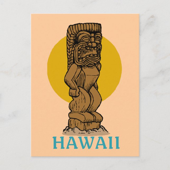 Hawaiian Tiki Postcard (Front)