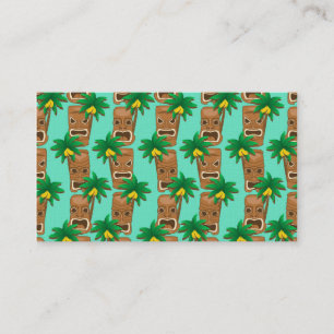 Hawaiian Tiki Repeat Pattern Business Card