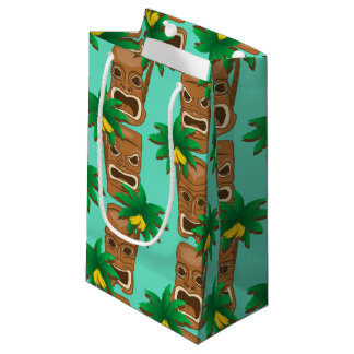 Hawaiian Tiki Repeat Pattern Small Gift Bag