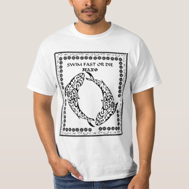 Hawaiian Tribal Shark T-Shirt (Front)