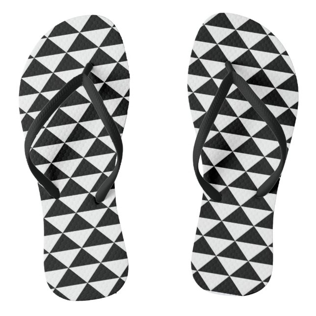 Hawaiian Tribal Tattoo Triangle Pattern Jandals (Footbed)