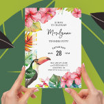 Hawaiian Tropical 50th Birthday Invitation<br><div class="desc">Create your own birthday party invitation! Personalise this design with your own text. You can further customise this design by selecting the "customise further" link if desired.</div>