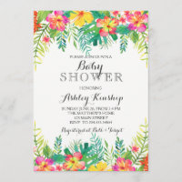 Hawaiian Tropical Baby shower invitation