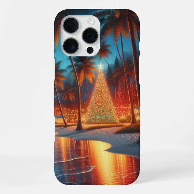 Hawaiian/Tropical Christmas  iPhone Case (Back)