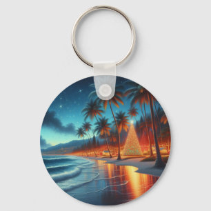 Hawaiian/Tropical Christmas Key Ring