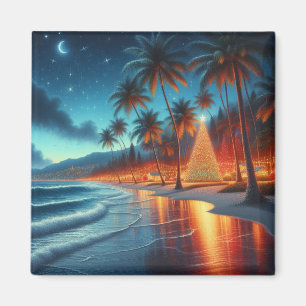 Hawaiian/Tropical Christmas  Magnet