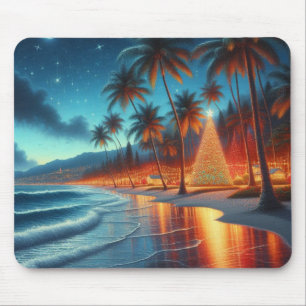 Hawaiian/Tropical Christmas Mouse Pad
