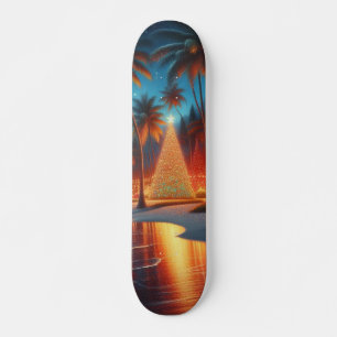 Hawaiian/Tropical Christmas Skateboard