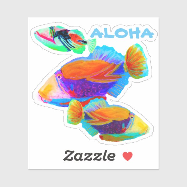 Hawaiian Tropical Fish Sticker (Sheet)