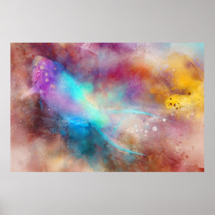 Hawaiian Tropical Fish Watercolor - Parrotfish Poster