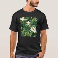 Hawaiian Tropical Flower Leaf Pattern Beach Vacati