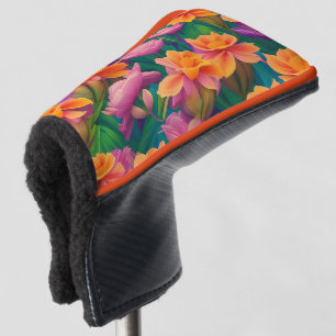 Hawaiian Tropical Flower Pattern Golf Head Cover