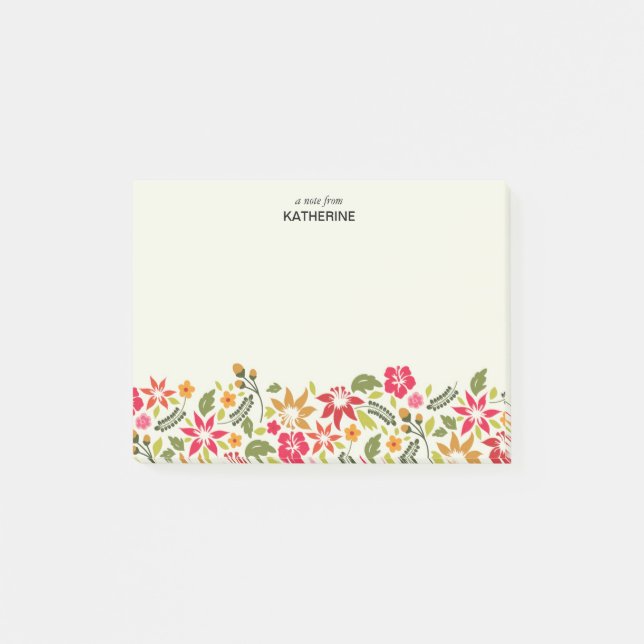 Hawaiian Tropical Flowers Post-it Notes (Front)