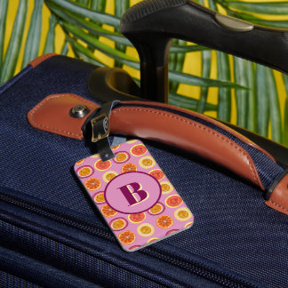 Hawaiian Tropical Fruit Pink Custom Luggage Tag