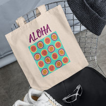 Hawaiian Tropical Fruit Tote Bag