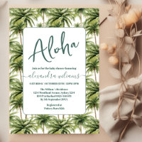 Hawaiian tropical greenery baby shower