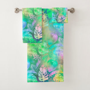 HAWAIIAN TROPICAL IRIDESCENT TOWEL SET