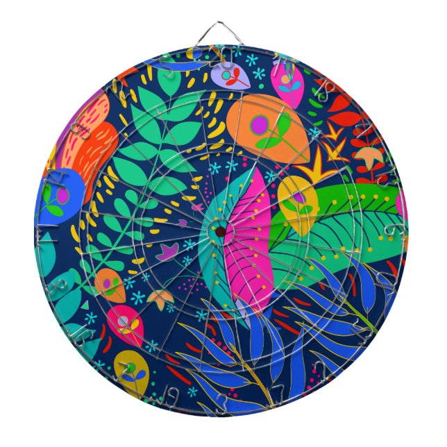 Hawaiian Tropical Jungle Dartboard (Front)