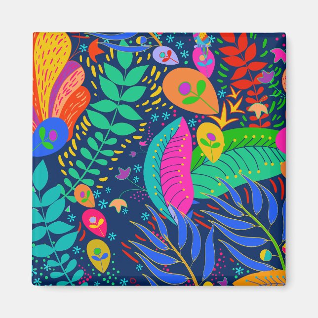 Hawaiian Tropical Jungle Magnet (Front)