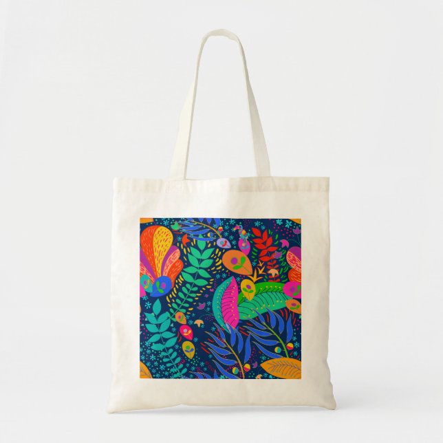 Hawaiian Tropical Jungle Tote Bag (Front)