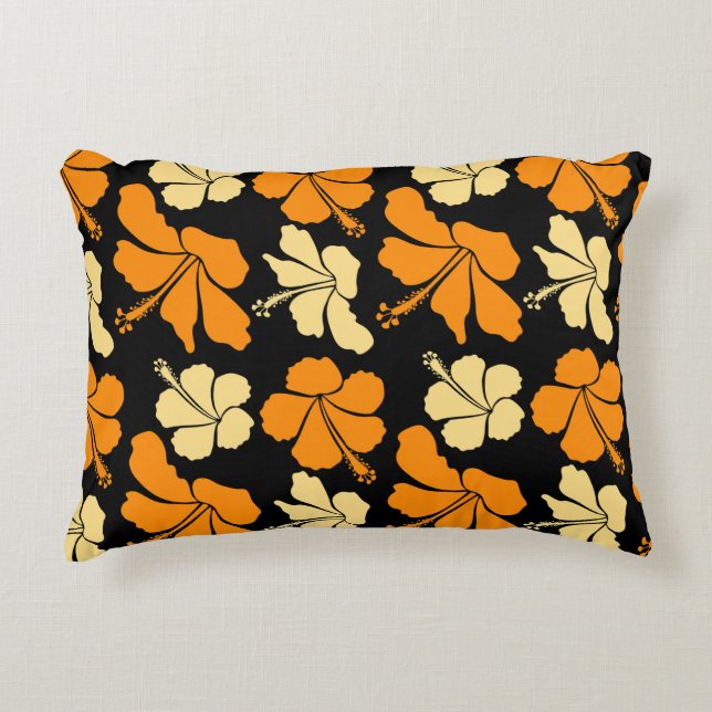 Hawaiian tropical natural floral seamless pattern  decorative cushion (Front)