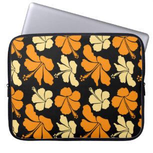 Hawaiian tropical natural floral seamless pattern laptop sleeve