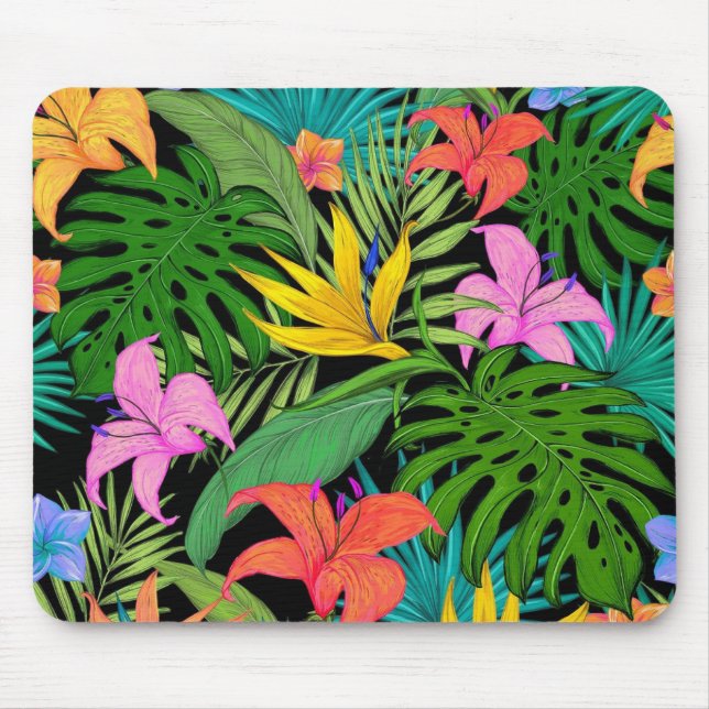 Hawaiian Tropical Palm Leaves  Mouse Pad (Front)