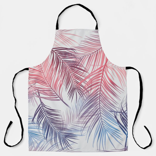Hawaiian Tropical Palms: Stylish Seamless Apron (Front)