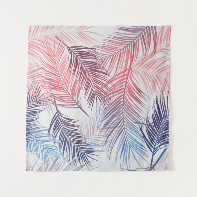 Hawaiian Tropical Palms: Stylish Seamless Tapestry (Front)