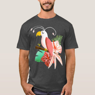 Hawaiian Tropical Parrot Cockatiel Bird Island T-Shirt