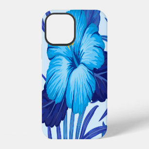 Hawaiian tropical plants, hibiscus pattern. iPhone 12 case