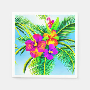 Hawaiian Tropical Seamless Pattern Napkin