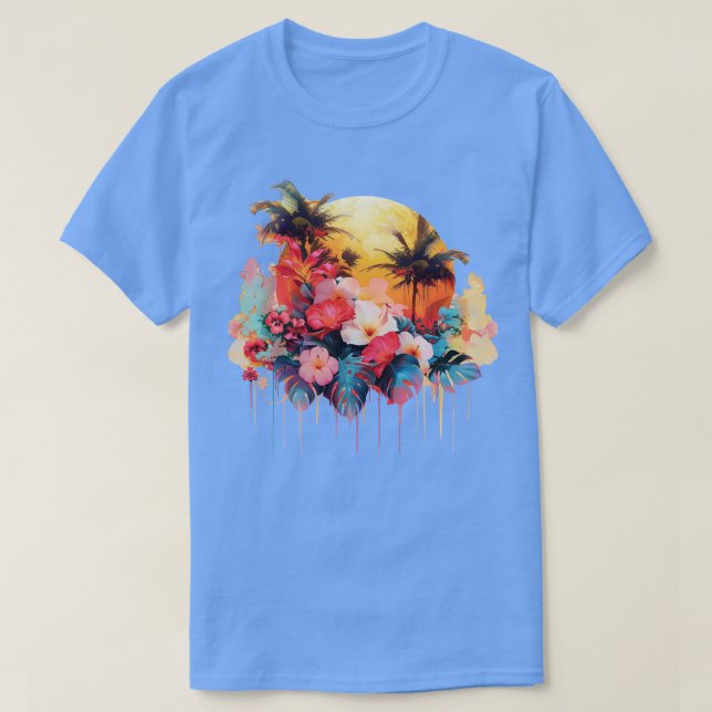 Hawaiian Tropical TShirt (Design Front)